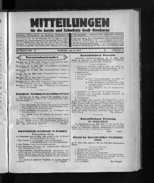 Jahrgang 1929, Hamburg, den 10. März, Nummer 10