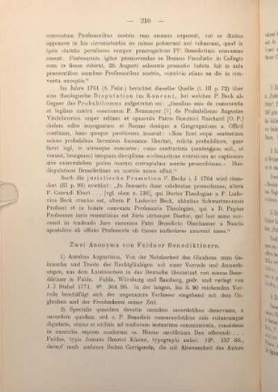Zwei Anonyma von Fuldaer Benediktinern.