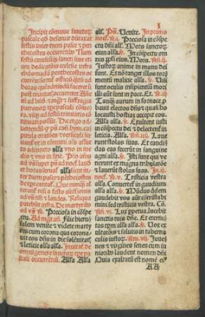 Pars 8. Proprium de sanctis. Commune sanctorum. Pars aestivalis.