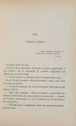 VIII. Temps d'arrêt