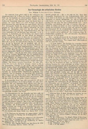 393-400 Zur Chronologie des arianischen Streites