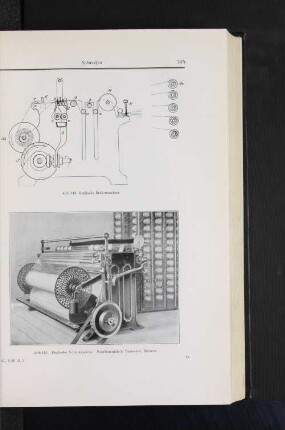 Abb. 144 Englische Schärmaschine Abb. 145 Englische Schärmaschine. Maschinenfabrik Tannwald, Böhmen