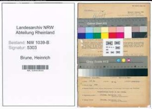 Entnazifizierung Heinrich Brune , geb. 05.09.1879 (Geschaeftsfuehrer)