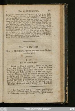 Viertes Kapitel. Von den Rathschlüssen Gottes über das durch Christum erworbene Heil.