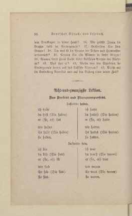 Acht-und-zwanzigste Lektion