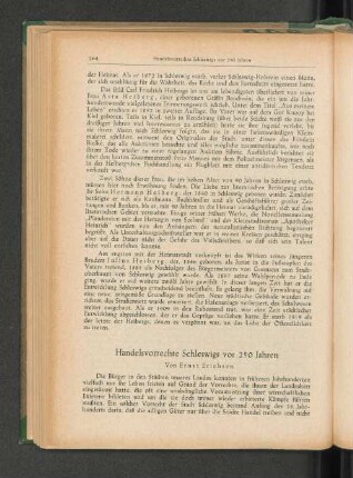 Handelsvorrechte Schleswigs vor 250 Jahren