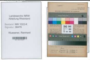 Entnazifizierung Reinhard Kluesener , geb. 08.08.1900 (Drucker)