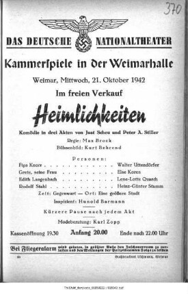 Heimlichkeiten