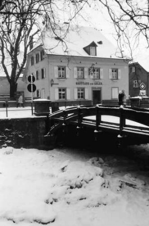 Staufen: Neumagenbrücke und Gasthaus [Adler]