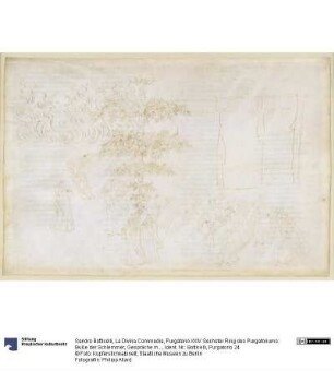 La Divina Commedia, Purgatorio XXIV. Sechster Ring des Purgatoriums: Buße der Schlemmer; Gespräche mit Forese Donati und Bonagiunta Orbicciani; Der Engel am Aufstieg zum siebten Ring