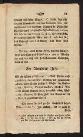 91-100, Ein Verehrer Jesu.-Jesus Christus.