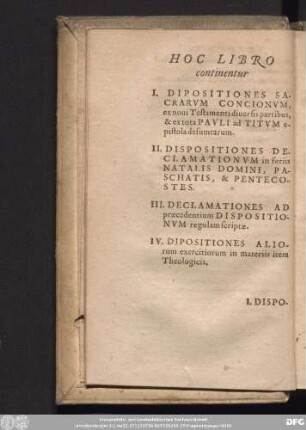 Hoc Libro continentur
