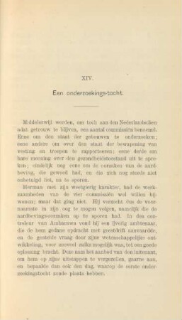 XIV. Een onderzoekings-tocht