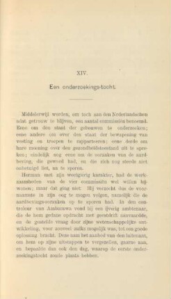 XIV. Een onderzoekings-tocht