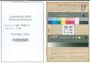 Entnazifizierung Heinz Schmitter , geb. 29.05.1912 (Polizist)