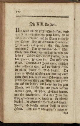 Die XIII. Lection.