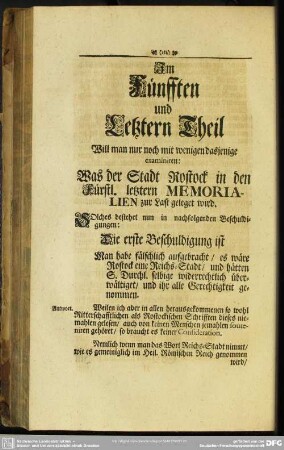 Im Fünfften und Letztern Theil Will man nur noch mit wenigen dasjenige examiniren....