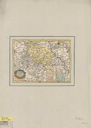 Karte des Amtes Oschatz, ca. 1:210 000, Kupferstich, um 1750