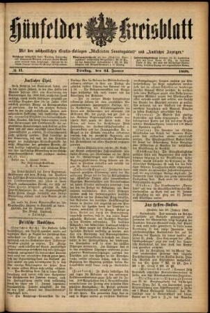 Ausgabe vom Montag, den 24. Januar 1898.