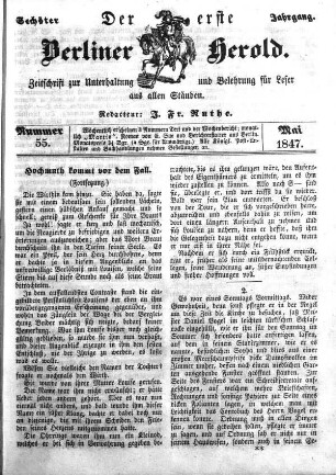 Nummer 55, Mai 1847