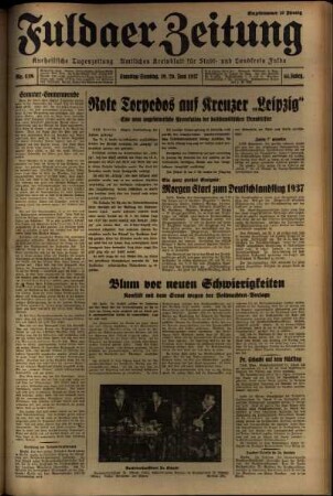 Erste Ausgabe vom Sonntag, den 20. Juni 1937.