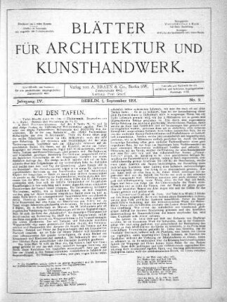 No 9, 1. September 1891