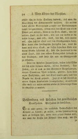 3. Beschreibung und Ursachen der gewoehnlichen Krankheiten. Verhalten in denselben