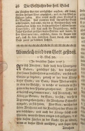 Abimelech wird von Gott gestraft. 1 B. Mos. 20.