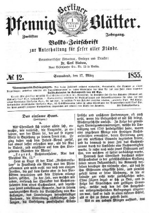 No. 12, Sonnabend, den 17. März