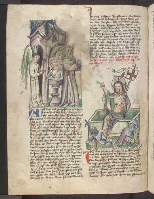 Ein Engel und das zur Säule erstarrte Weib Lots, Lots Flucht aus Sodom; (Kapitel 31); Auferstehung Christi (Kapitel 32)