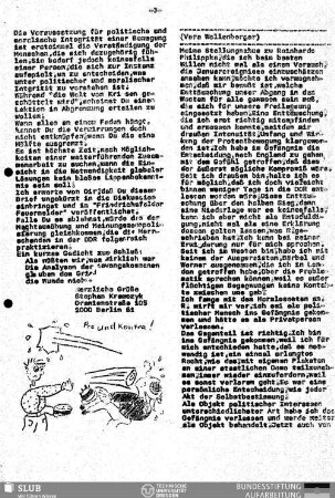 Stimme zum Extrablatt von Vera Wollenberger