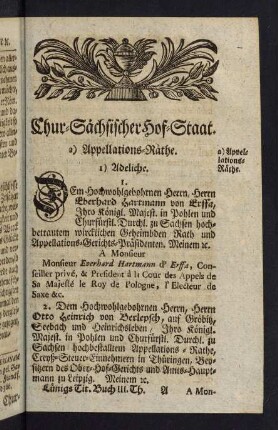 1-8, a. Appellations-Raethe - b. Beicht-Vaeter