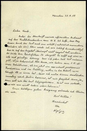 E. Kunze an W. Wrede