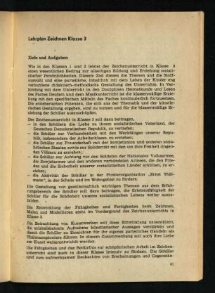 Lehrplan Zeichnen Klasse 3