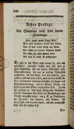 Achte Predigt. - Zehnte Predigt.