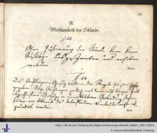 IV. Wirksamkeit der Stände.