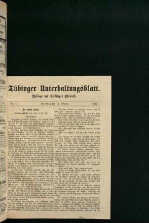 Tübinger Unterhaltungsblatt (Nr. 7)