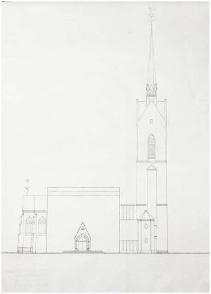 Matthäuskirche, Hannover-List: Ansicht der Einggangsseite