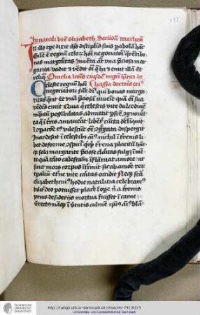 Henricus de Langenstein, Homiliae de S. Elisabeth