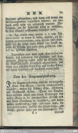 Von der Augenentzündung