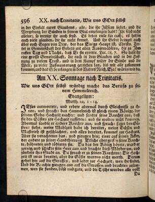 596-606, Am XX. Sonntage nach Trinitatis