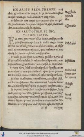 Ex Aristotele, Plinio, Theophrasto