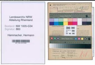 Entnazifizierung Hermann Hammacher , geb. 30.08.1905 (Kaufm.Angestellter)