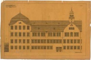 Billing, Hermann; Rastatt, Kapellenstr. 20; Mädchenschule, Umbau - Fassade an der Schulstraße (Ansicht)