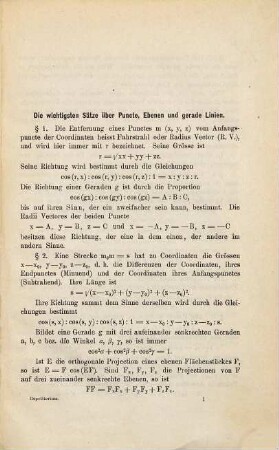 Repetitorium der analytischen Geometrie : Zusammenstellung der wichtigsten Sätze aus der analytischen Geometrie des Raumes über Puncte, Gerade, Ebenen, Oberflächen zweiten Grades, die Wellenfläche und die sphärische Trigonometrie