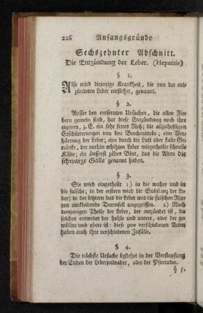 Sechszehnter Abschnitt. Die Entzündung der Leber. (Hepatitis)