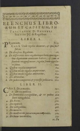 Elenchus librorum et capitum