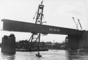 Bau Weisenauer Brücke/Rhein