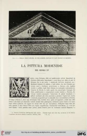 3: La pittura modenese nel secolo XV