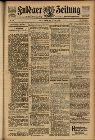 Zweite Ausgabe vom Freitag, den 08. Juni 1906.